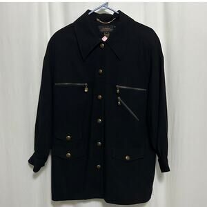 Vintage Classiques for Nordstrom 100% Wool Lightweight Jacket Lined Size Large